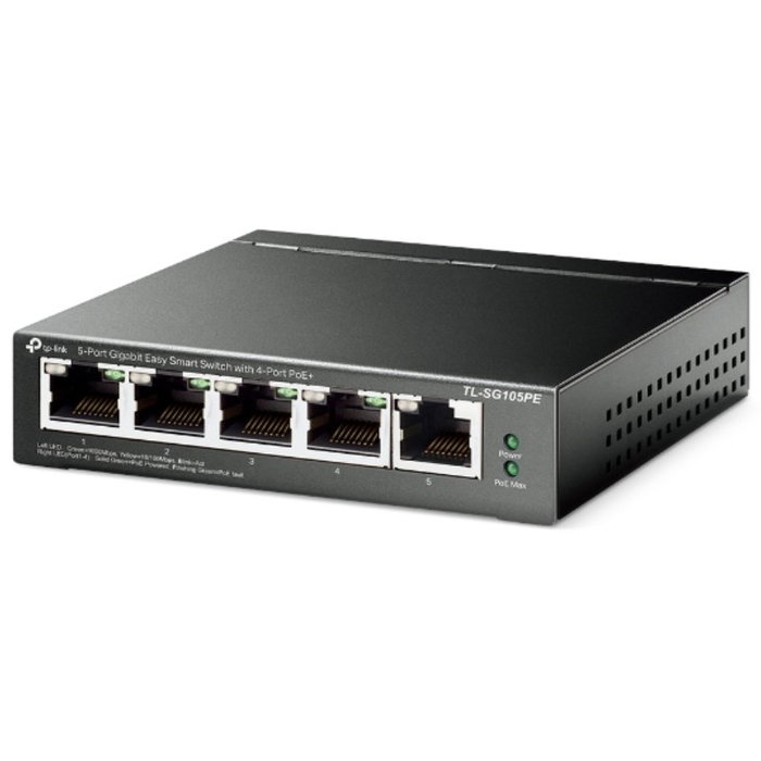 TP-Link TL-SG105PE Switch Gigabit de 5 puertos con 4 puertos PoE+